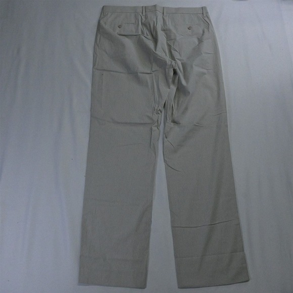 Black Saks Fifth Avenue 38 x 34 Stripe Straight Flat‎ Front Dress Pants - Picture 5 of 5